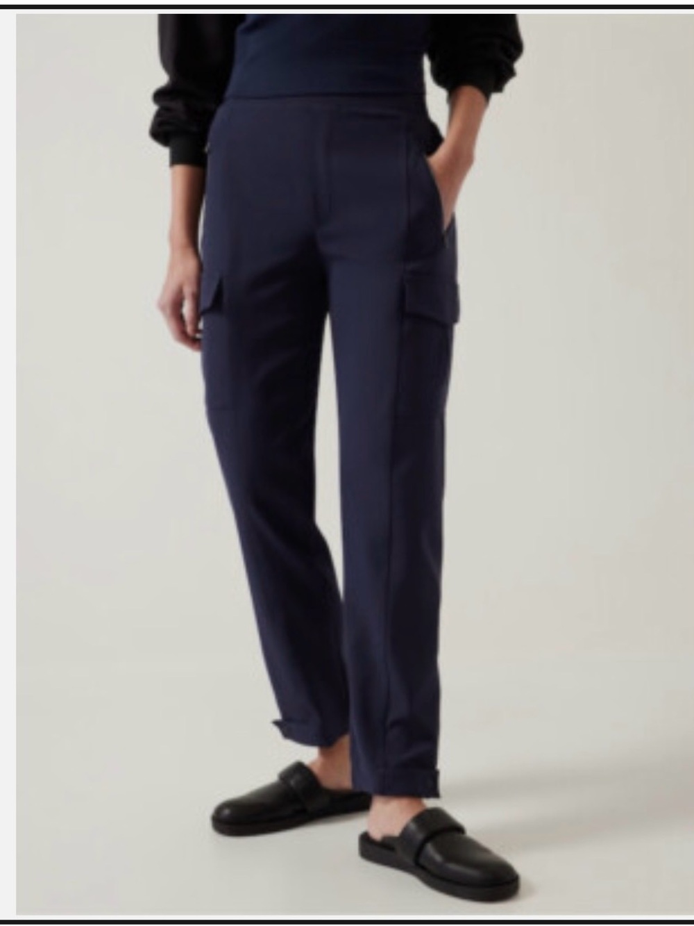 Athleta Endless Cargo Pant Navy blue size 2 Straight-Leg Pants